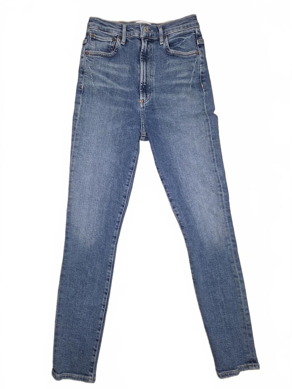 Agolde Pinch High Rise Straight Medium Wash Designer Jeans Size 26